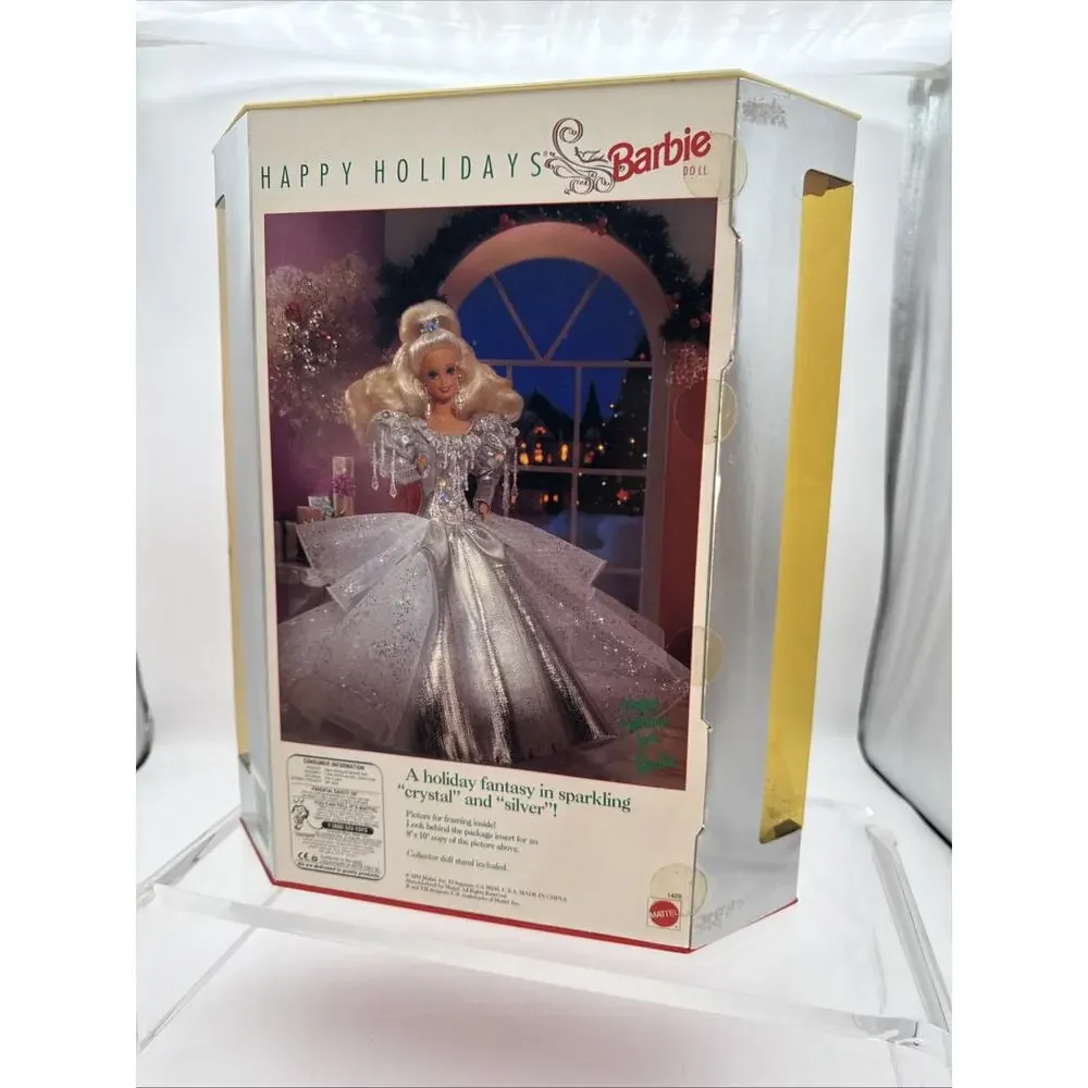 Vintage Barbie Happy Holidays 1992 Special Edition Crystal & Silver #1429 Rare
